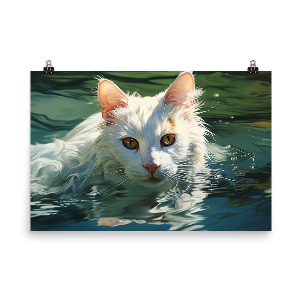 Turkish Van Photo paper poster - PosterfyAI.com