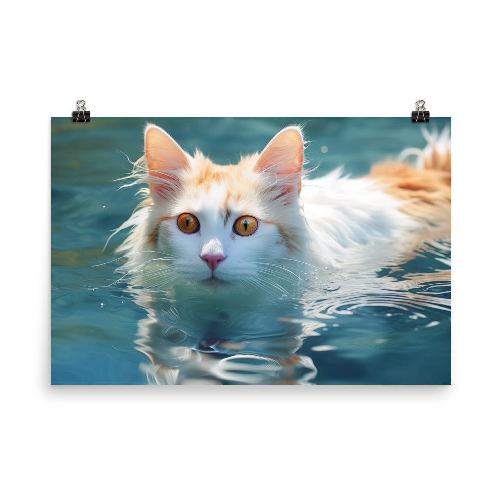 Turkish Van Photo paper poster - PosterfyAI.com