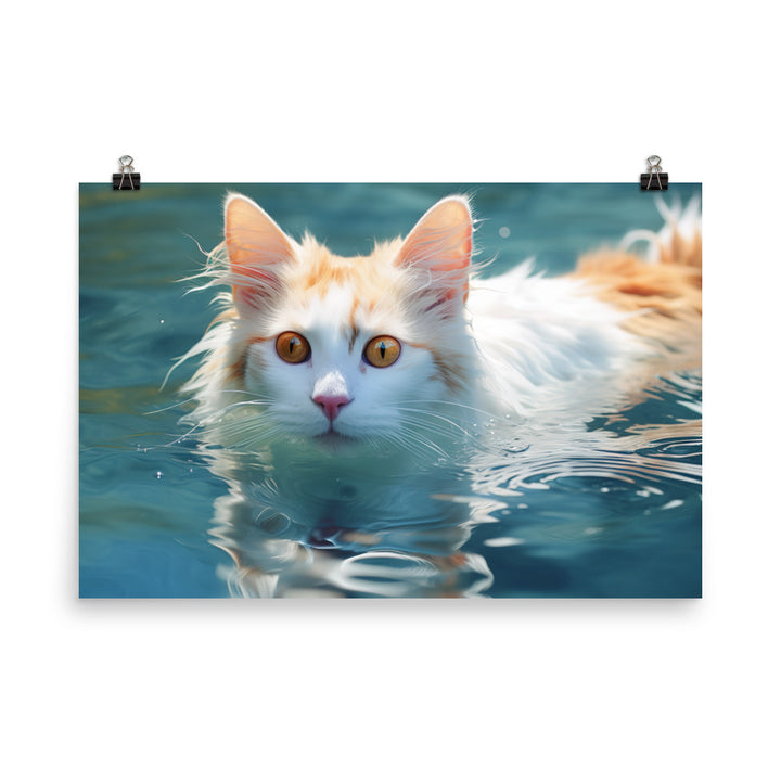 Turkish Van Photo paper poster - PosterfyAI.com