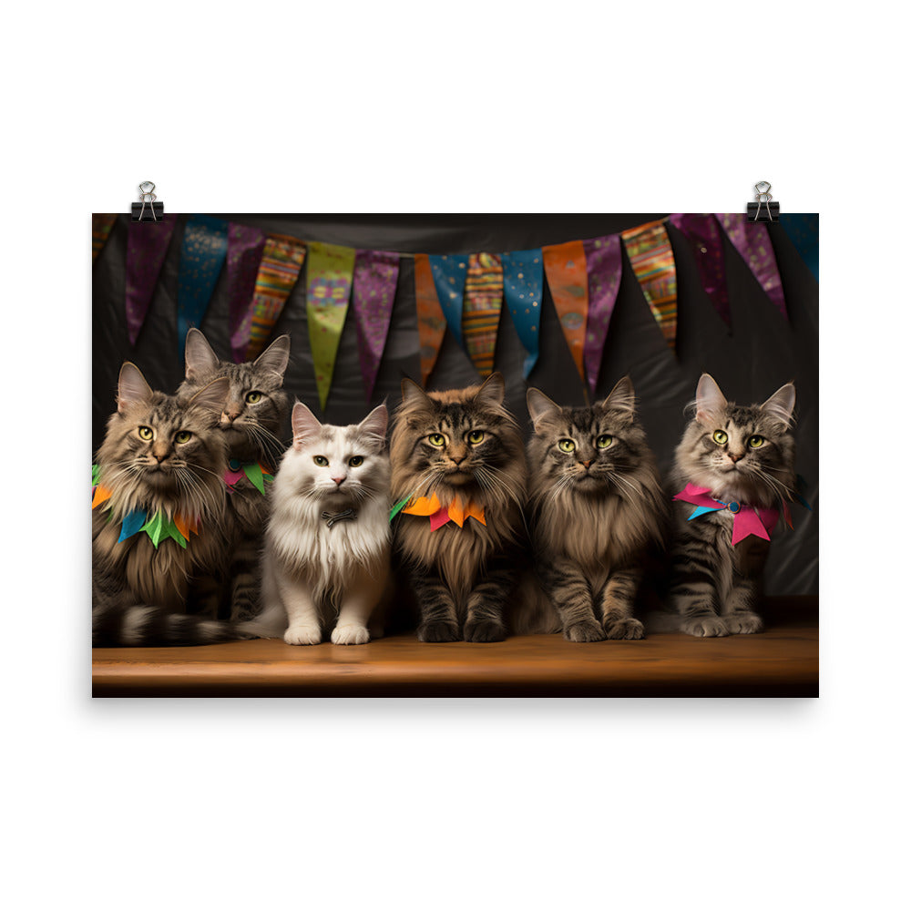 Maine Coon Photo paper poster - PosterfyAI.com