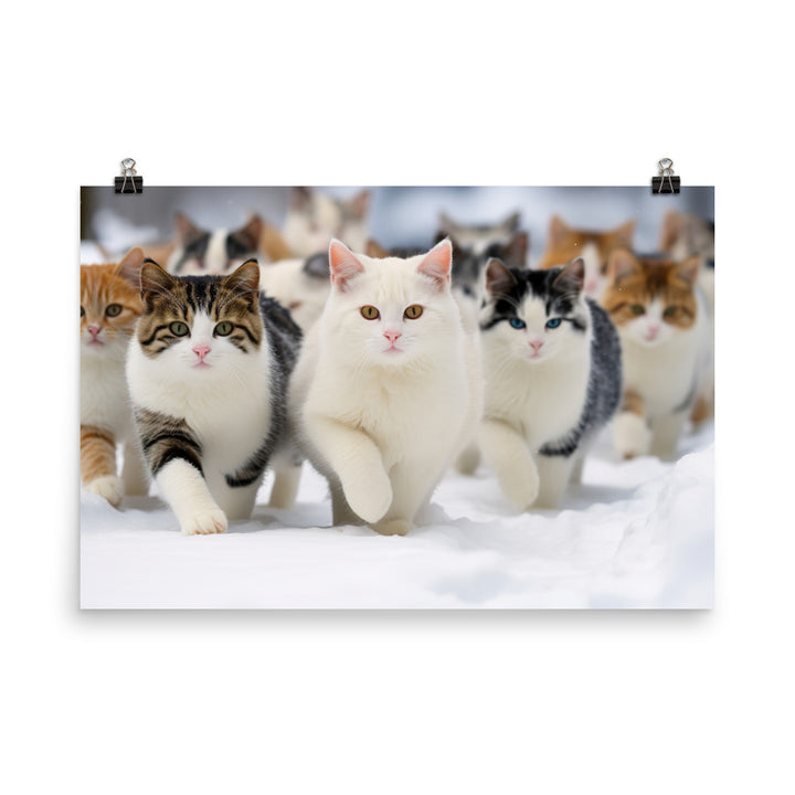 Japanese Bobtail Photo paper poster - PosterfyAI.com