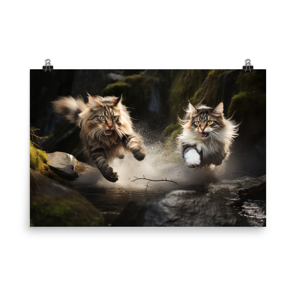 Norwegian Forest Photo paper poster - PosterfyAI.com