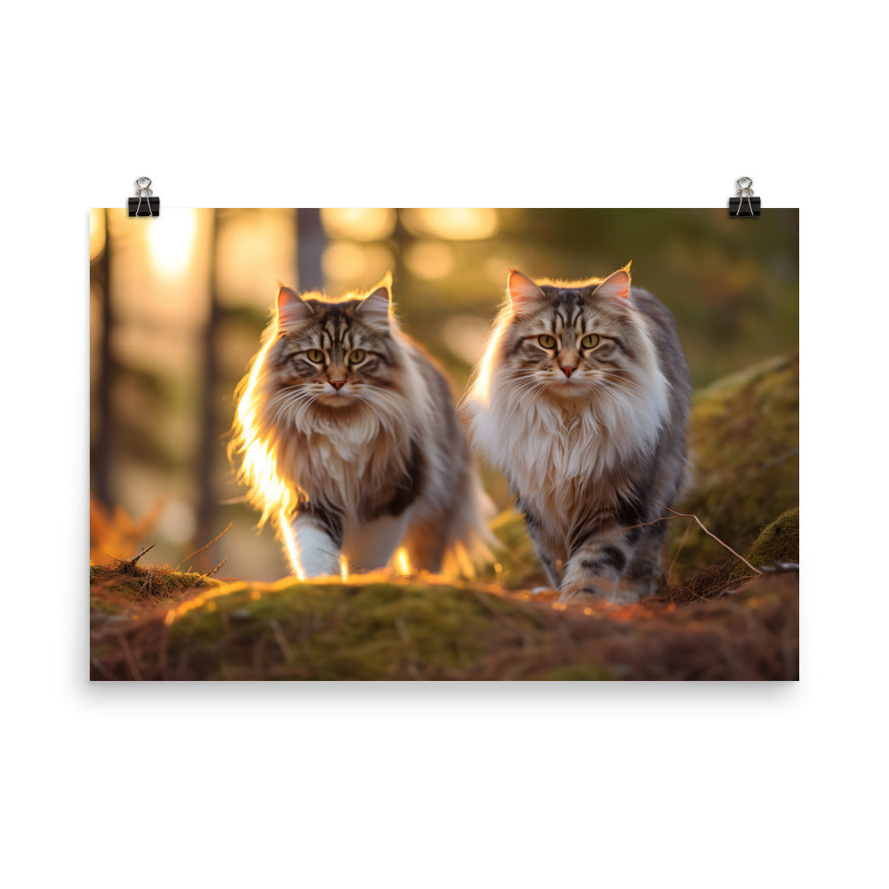 Norwegian Forest Photo paper poster - PosterfyAI.com