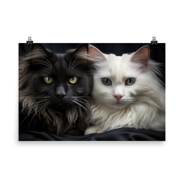 Norwegian Forest Cats Photo paper poster - PosterfyAI.com