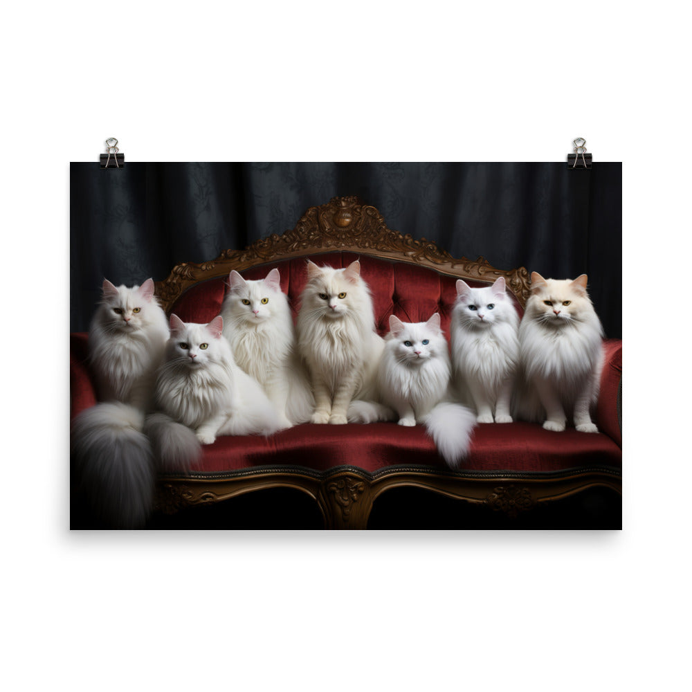 Turkish Angora Photo paper poster - PosterfyAI.com