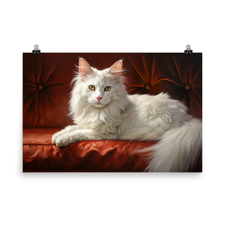 Turkish Angora Photo paper poster - PosterfyAI.com