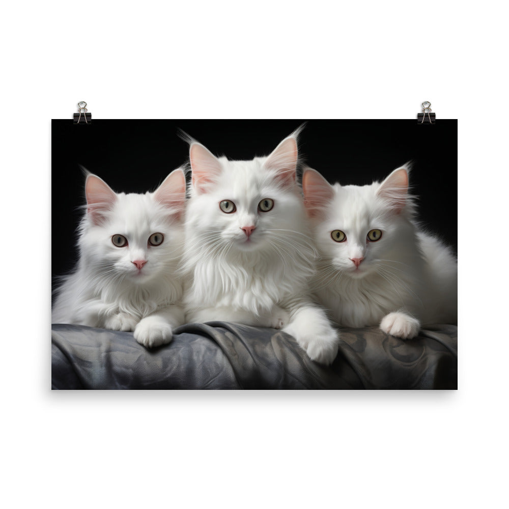 Turkish Angora Photo paper poster - PosterfyAI.com