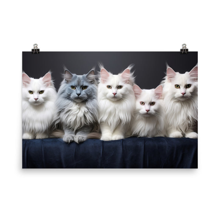 Turkish Angora Photo paper poster - PosterfyAI.com