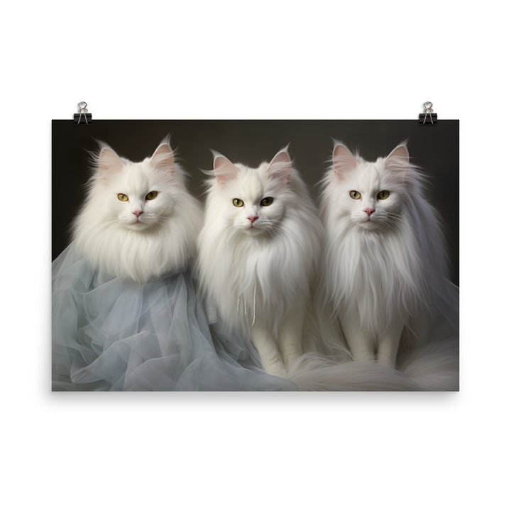 Turkish Angora Photo paper poster - PosterfyAI.com