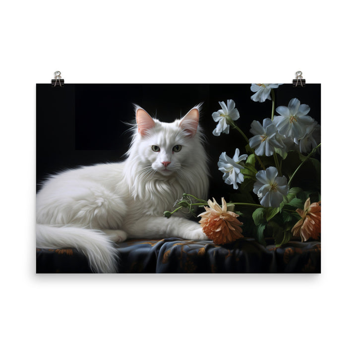 Turkish Angora Photo paper poster - PosterfyAI.com