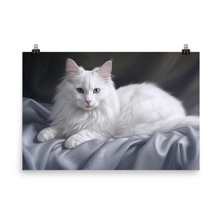 Turkish Angora Photo paper poster - PosterfyAI.com
