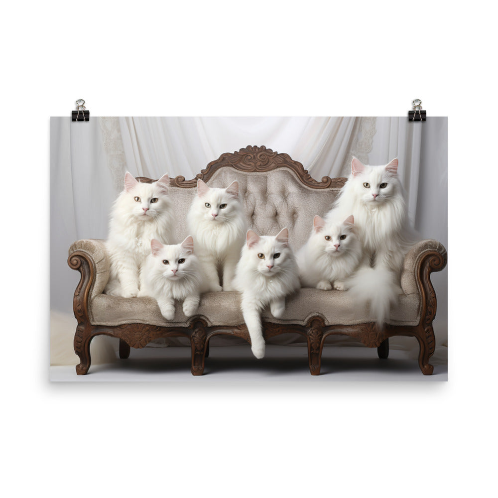 Turkish Angora Photo paper poster - PosterfyAI.com
