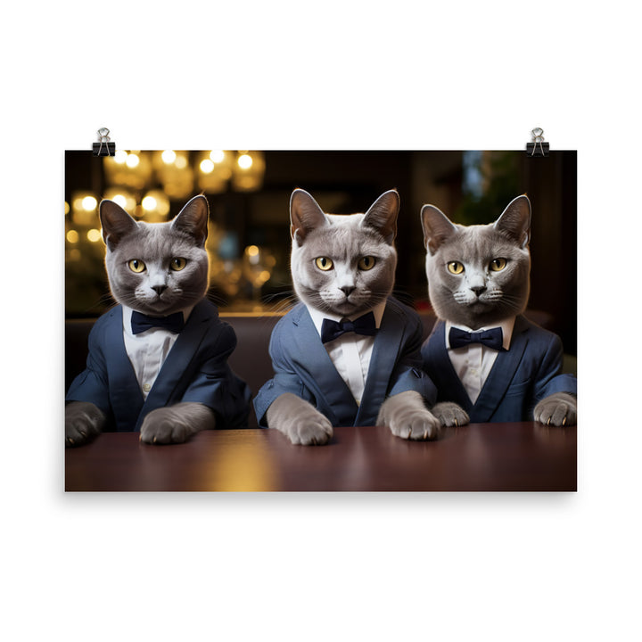 Russian Blue Photo paper poster - PosterfyAI.com