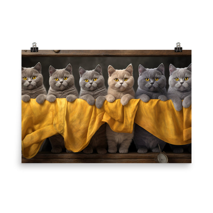 British Shorthair Photo paper poster - PosterfyAI.com