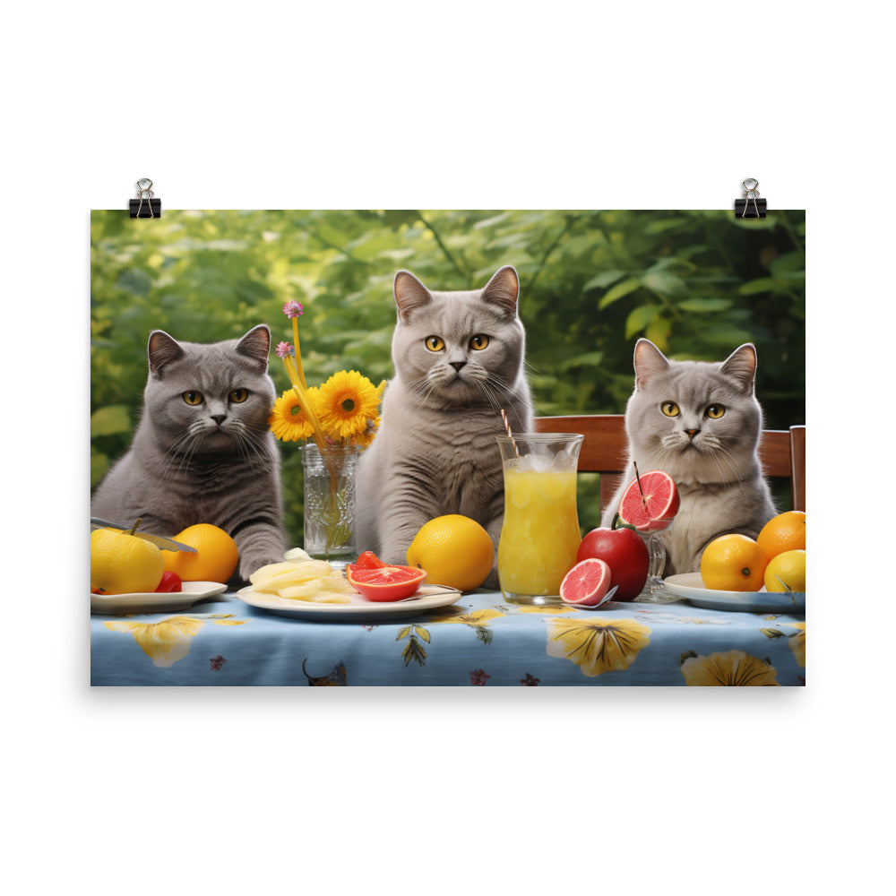 British Shorthair Photo paper poster - PosterfyAI.com