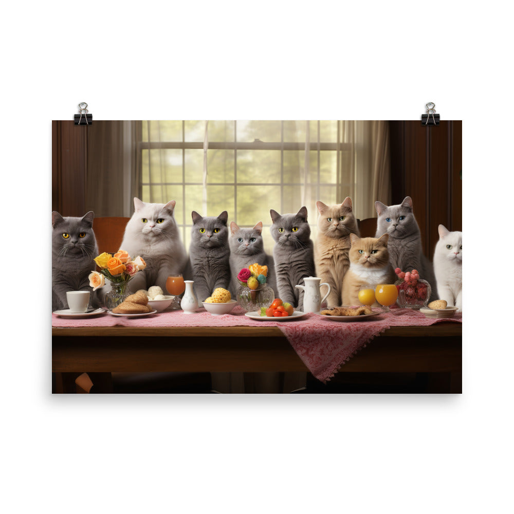British Shorthair Photo paper poster - PosterfyAI.com