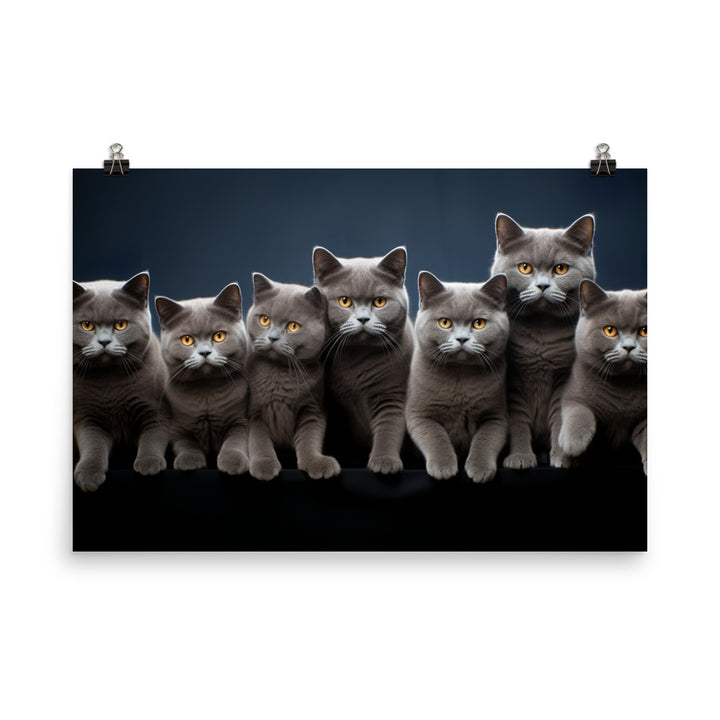 British Shorthair Photo paper poster - PosterfyAI.com