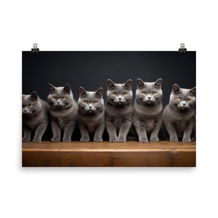 British Shorthair Photo paper poster - PosterfyAI.com