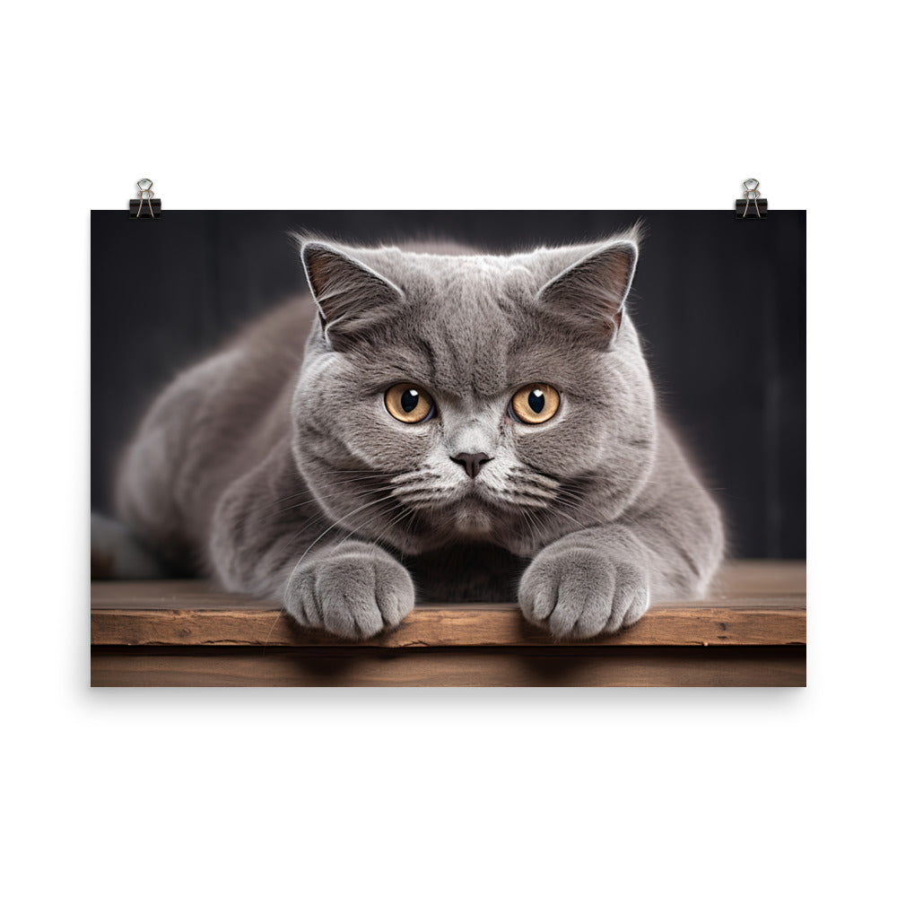 British Shorthair Photo paper poster - PosterfyAI.com