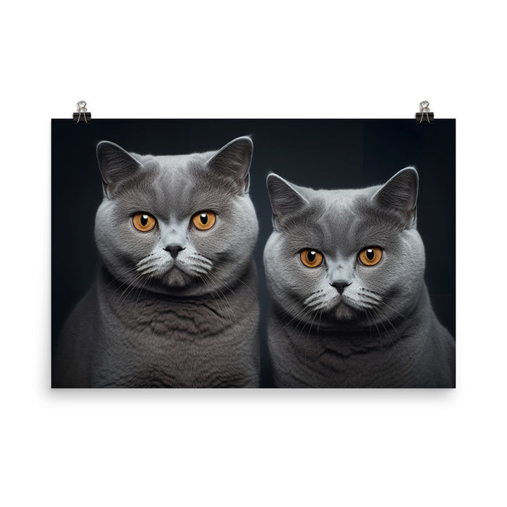 British Shorthair Photo paper poster - PosterfyAI.com