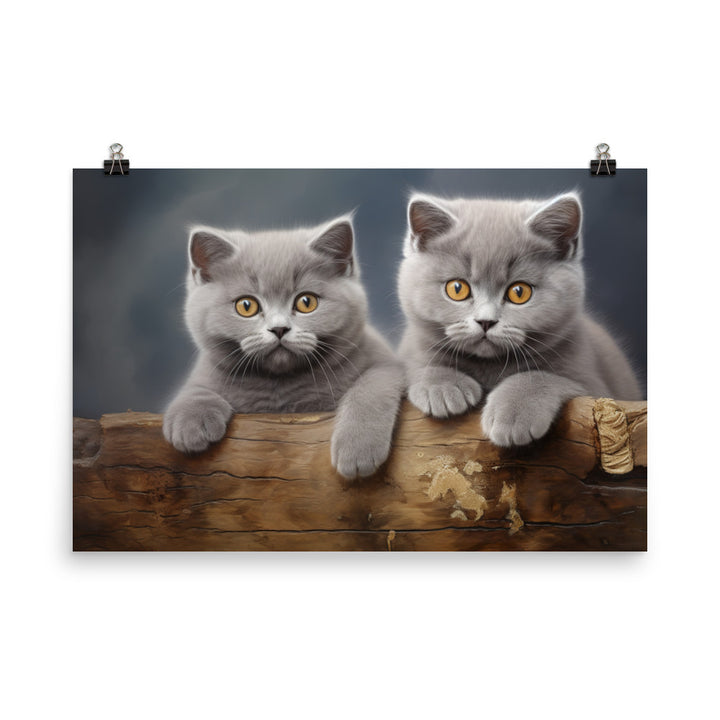 British Shorthair Photo paper poster - PosterfyAI.com