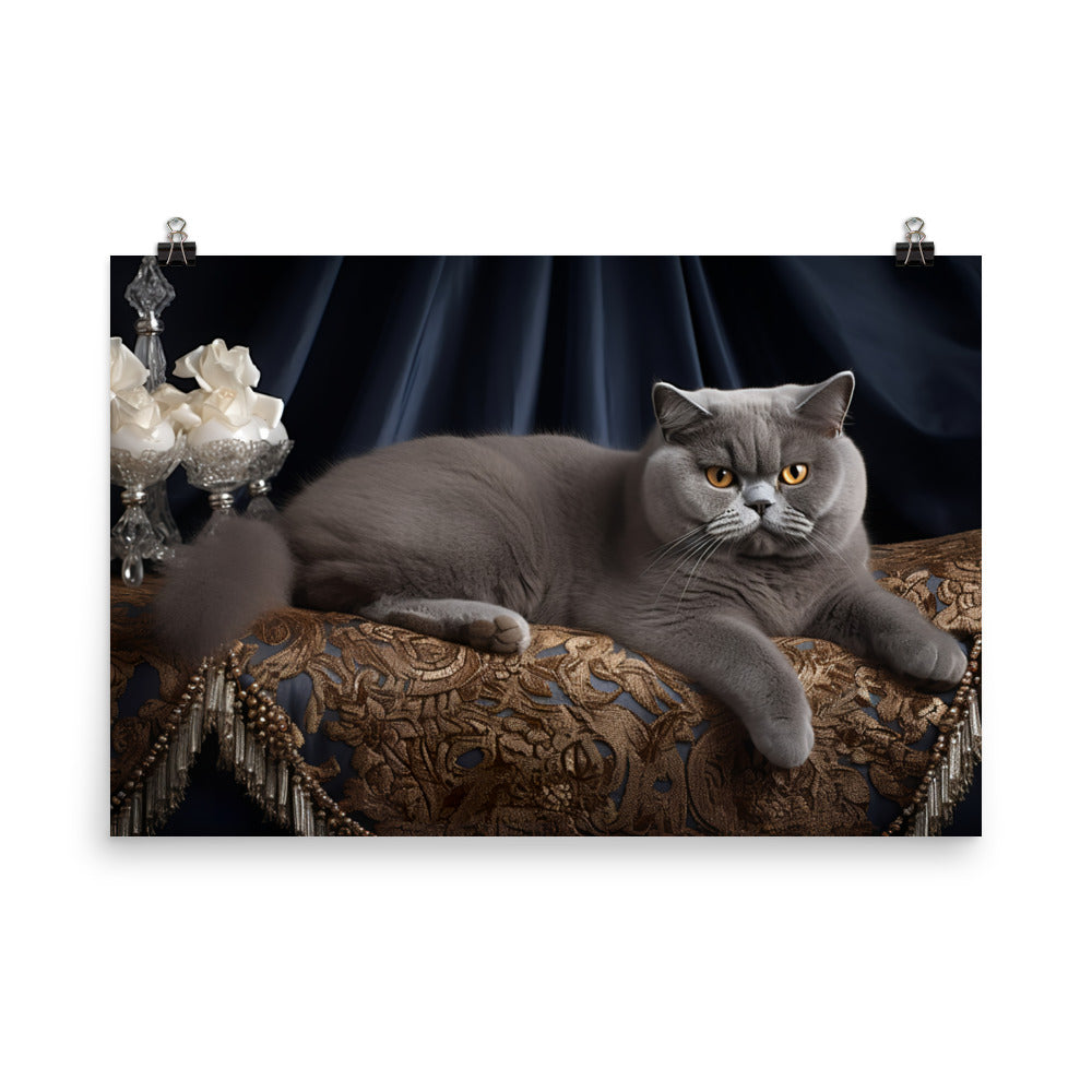 British Shorthair Photo paper poster - PosterfyAI.com