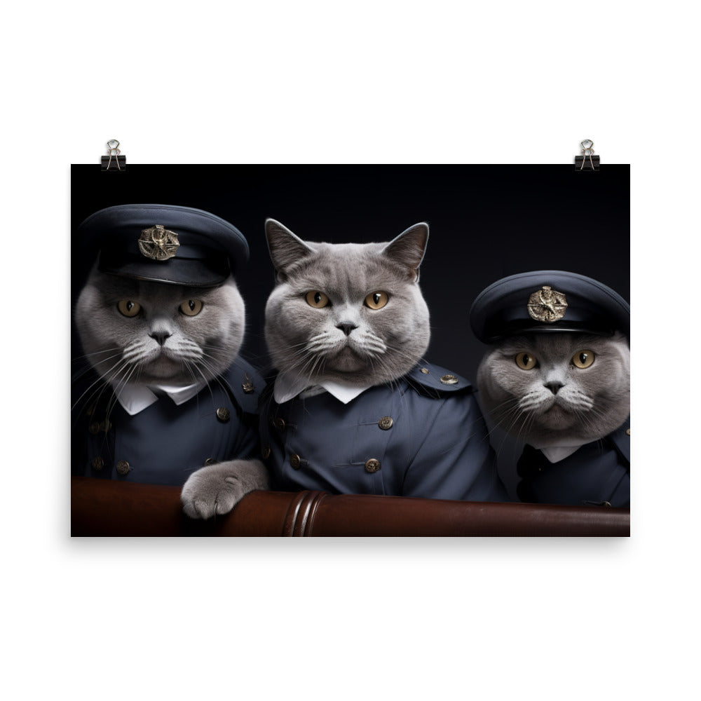 British Shorthair Photo paper poster - PosterfyAI.com