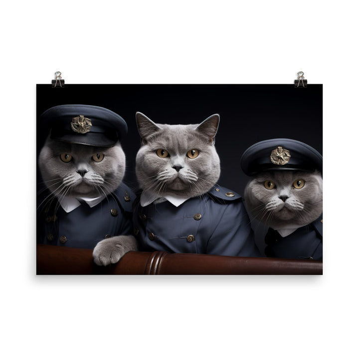 British Shorthair Photo paper poster - PosterfyAI.com