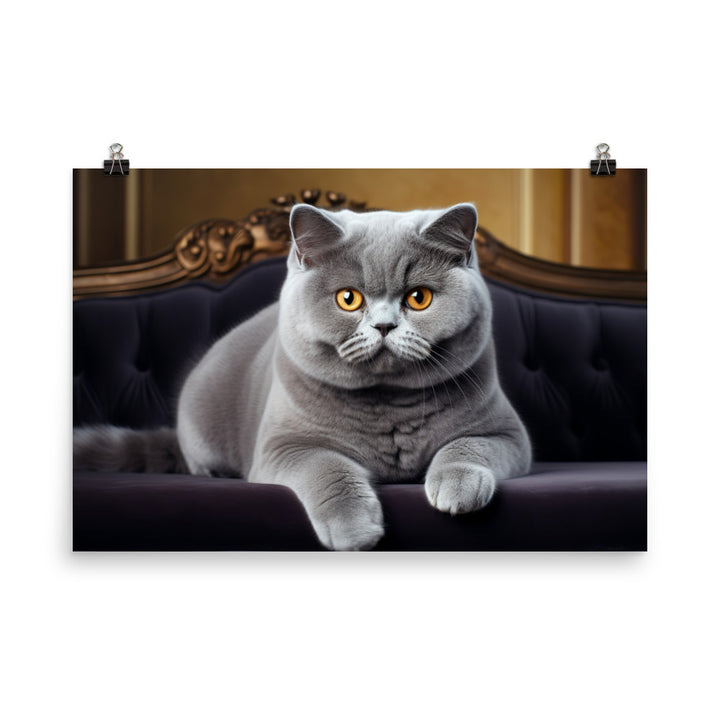 British Shorthair Photo paper poster - PosterfyAI.com