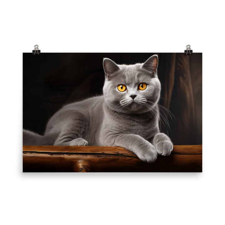 British Shorthair Photo paper poster - PosterfyAI.com
