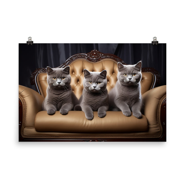 British Shorthair Photo paper poster - PosterfyAI.com