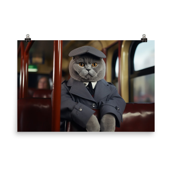 British Shorthair Transit Operator Photo paper poster - PosterfyAI.com