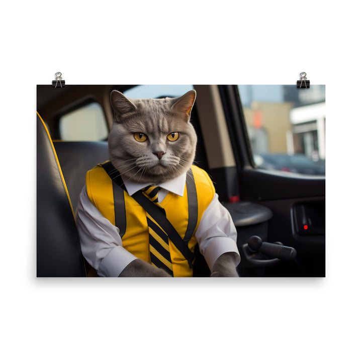 British Shorthair Transit Operator Photo paper poster - PosterfyAI.com