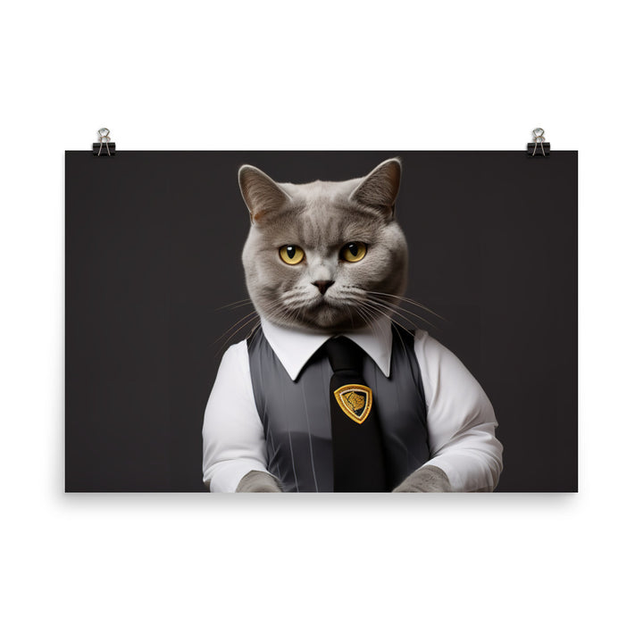 British Shorthair Referee Photo paper poster - PosterfyAI.com