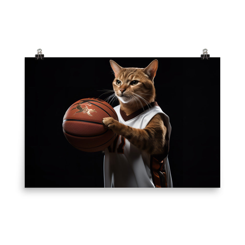 Abyssinian Basketball Player Photo paper poster - PosterfyAI.com