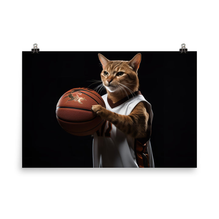 Abyssinian Basketball Player Photo paper poster - PosterfyAI.com