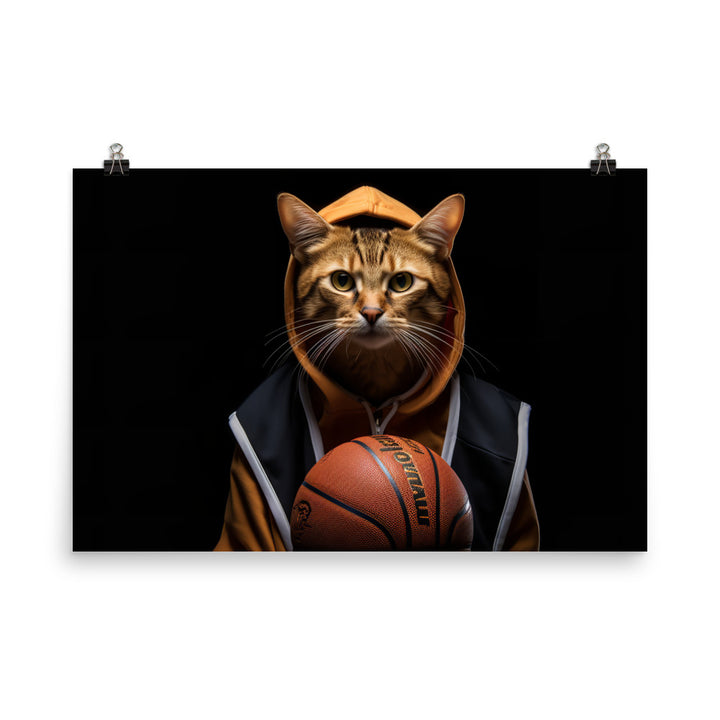Abyssinian Basketball Player Photo paper poster - PosterfyAI.com