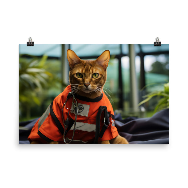 Abyssinian Paramedic Photo paper poster - PosterfyAI.com