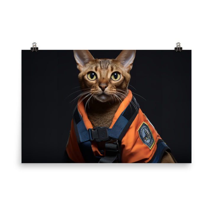 Abyssinian Paramedic Photo paper poster - PosterfyAI.com