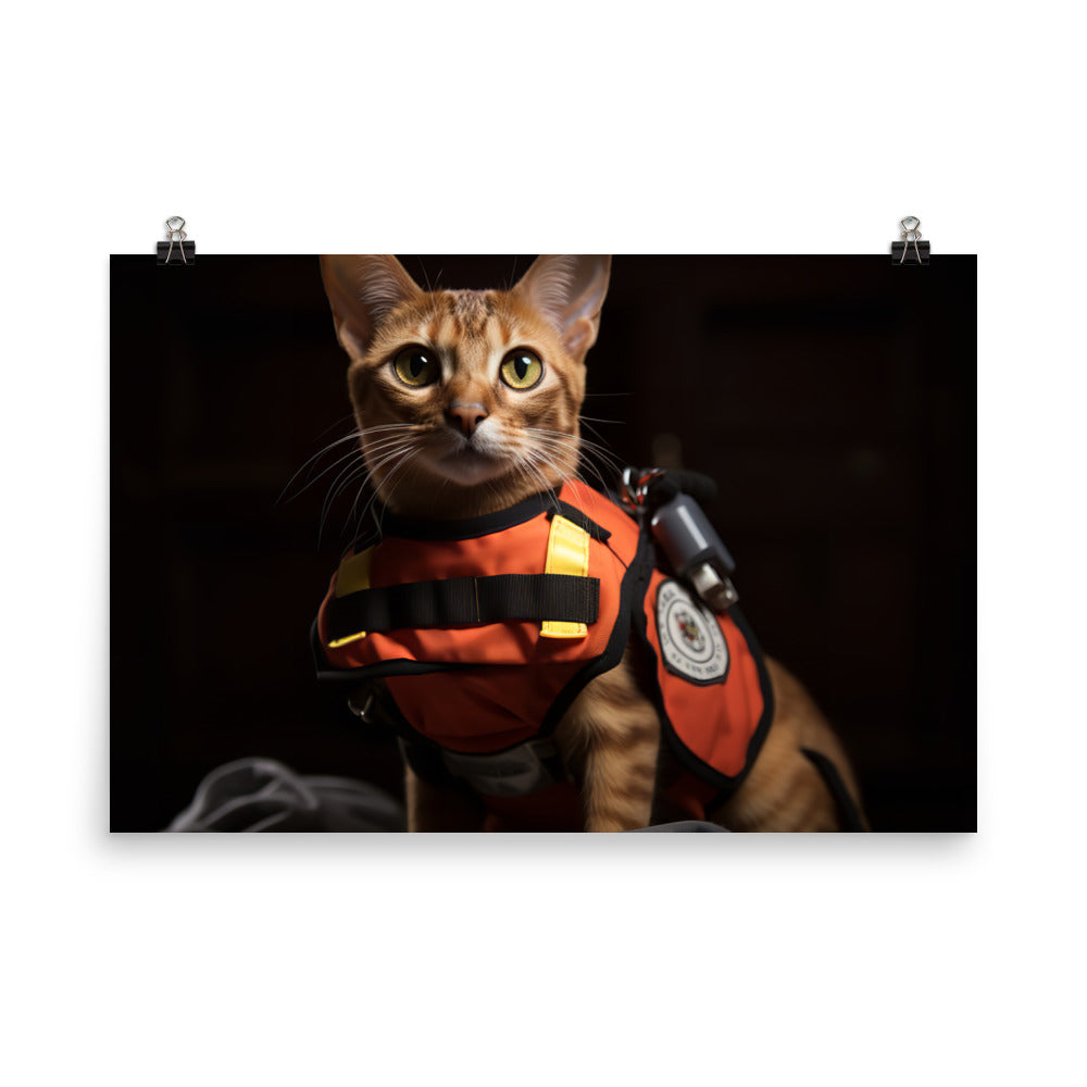 Abyssinian Paramedic Photo paper poster - PosterfyAI.com