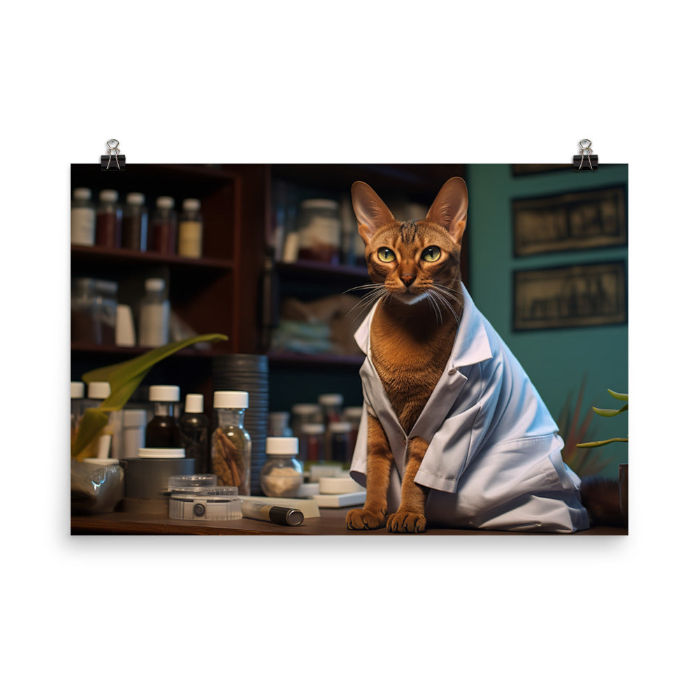 Abyssinian Pharmacist Photo paper poster - PosterfyAI.com