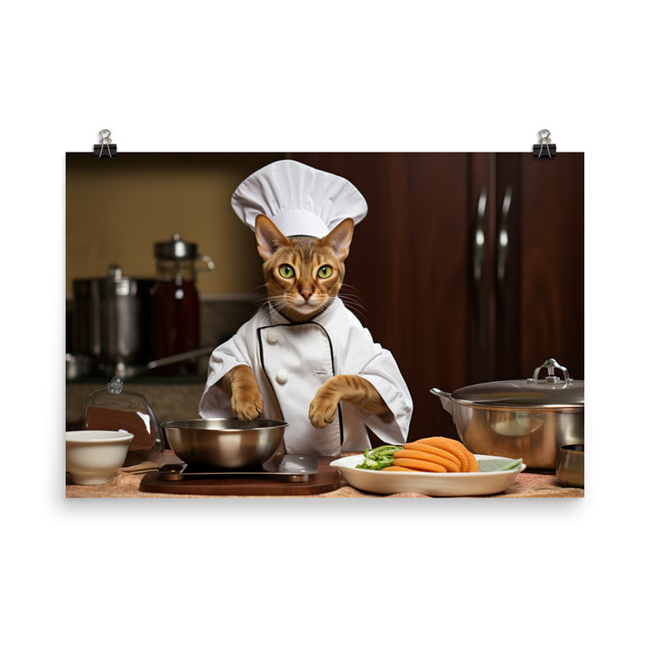 Abyssinian Chef Photo paper poster - PosterfyAI.com