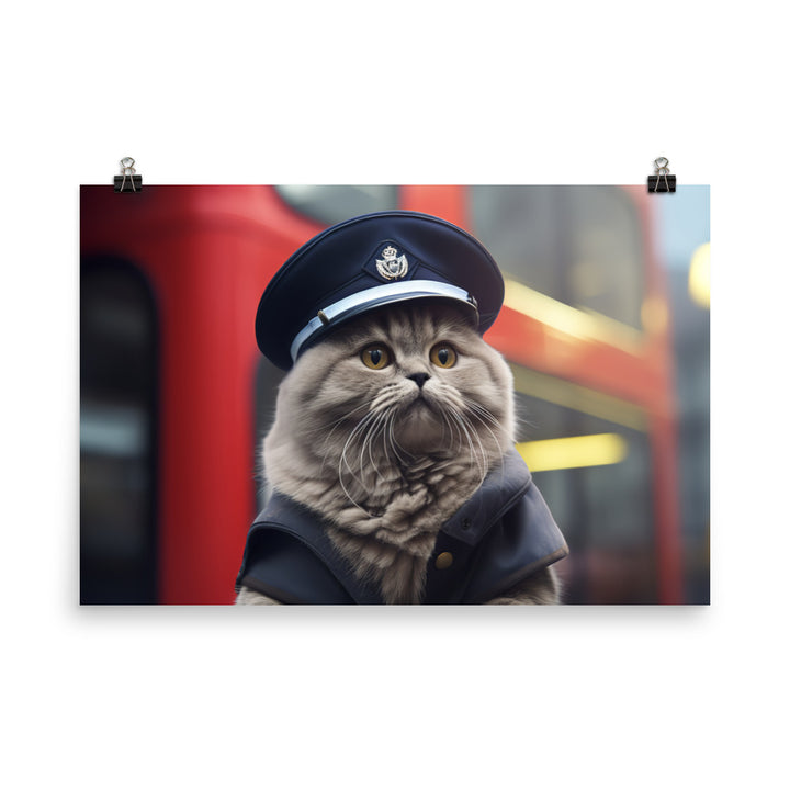 Scottish Fold Transit Operator Photo paper poster - PosterfyAI.com