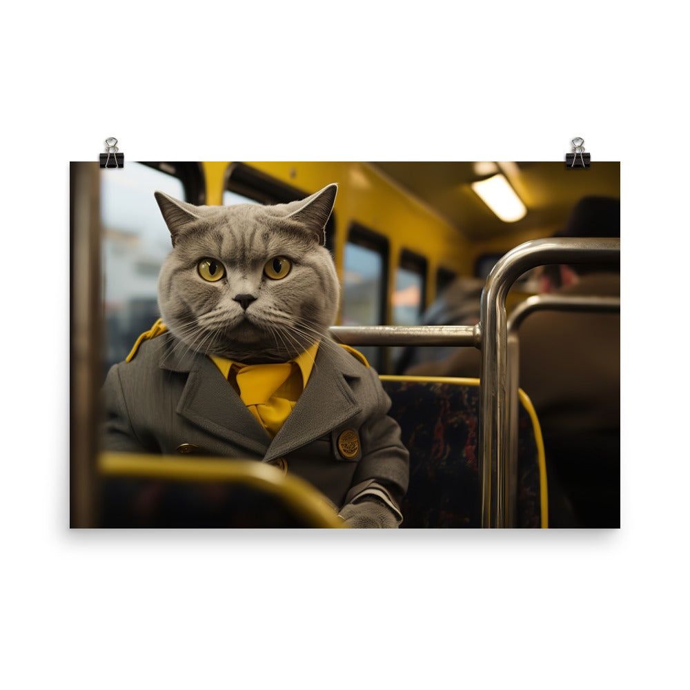Scottish Fold Transit Operator Photo paper poster - PosterfyAI.com