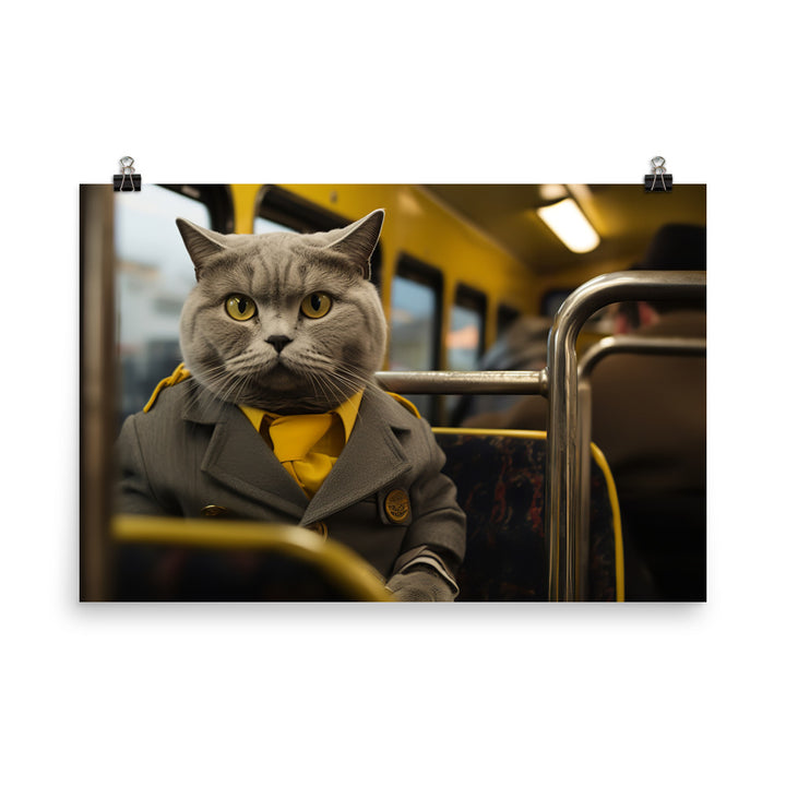 Scottish Fold Transit Operator Photo paper poster - PosterfyAI.com
