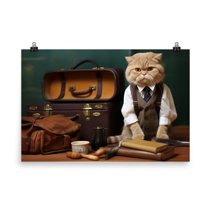 Scottish Fold Student Photo paper poster - PosterfyAI.com