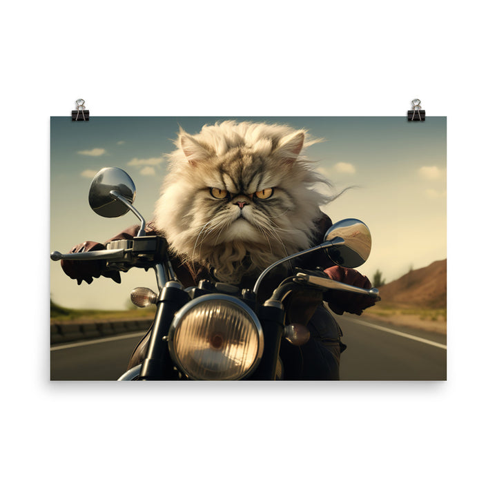 Persian Superbike Athlete Photo paper poster - PosterfyAI.com