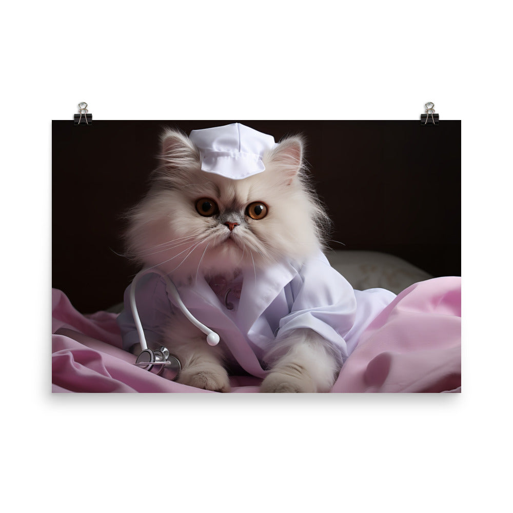 Persian Nurse Photo paper poster - PosterfyAI.com