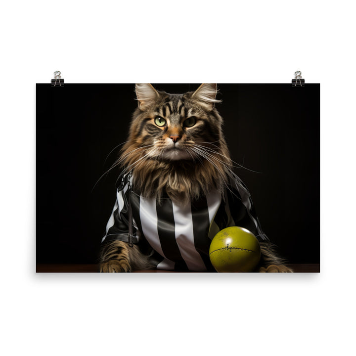 Maine Coon Referee Photo paper poster - PosterfyAI.com