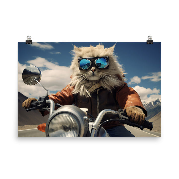 Himalayan Superbike Athlete Photo paper poster - PosterfyAI.com